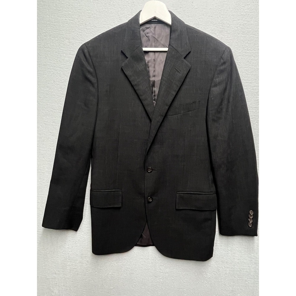 VTG Polo Ralph Lauren Blazer Mens 38S Italy Corneliani Wool Mohair Charcoal